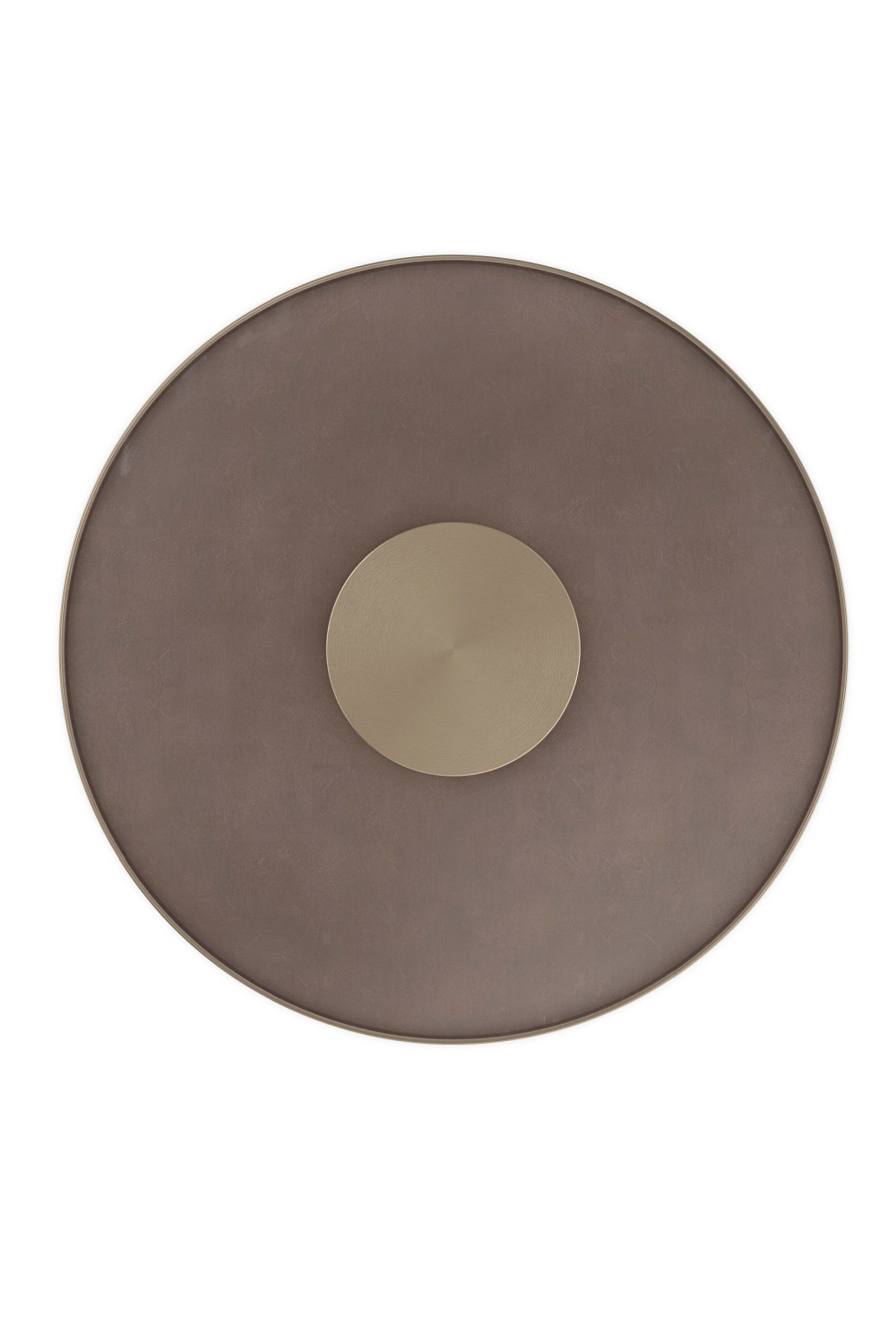 Bronze Glass Pedestal Side Table | Caracole Aperture | Oroa.com