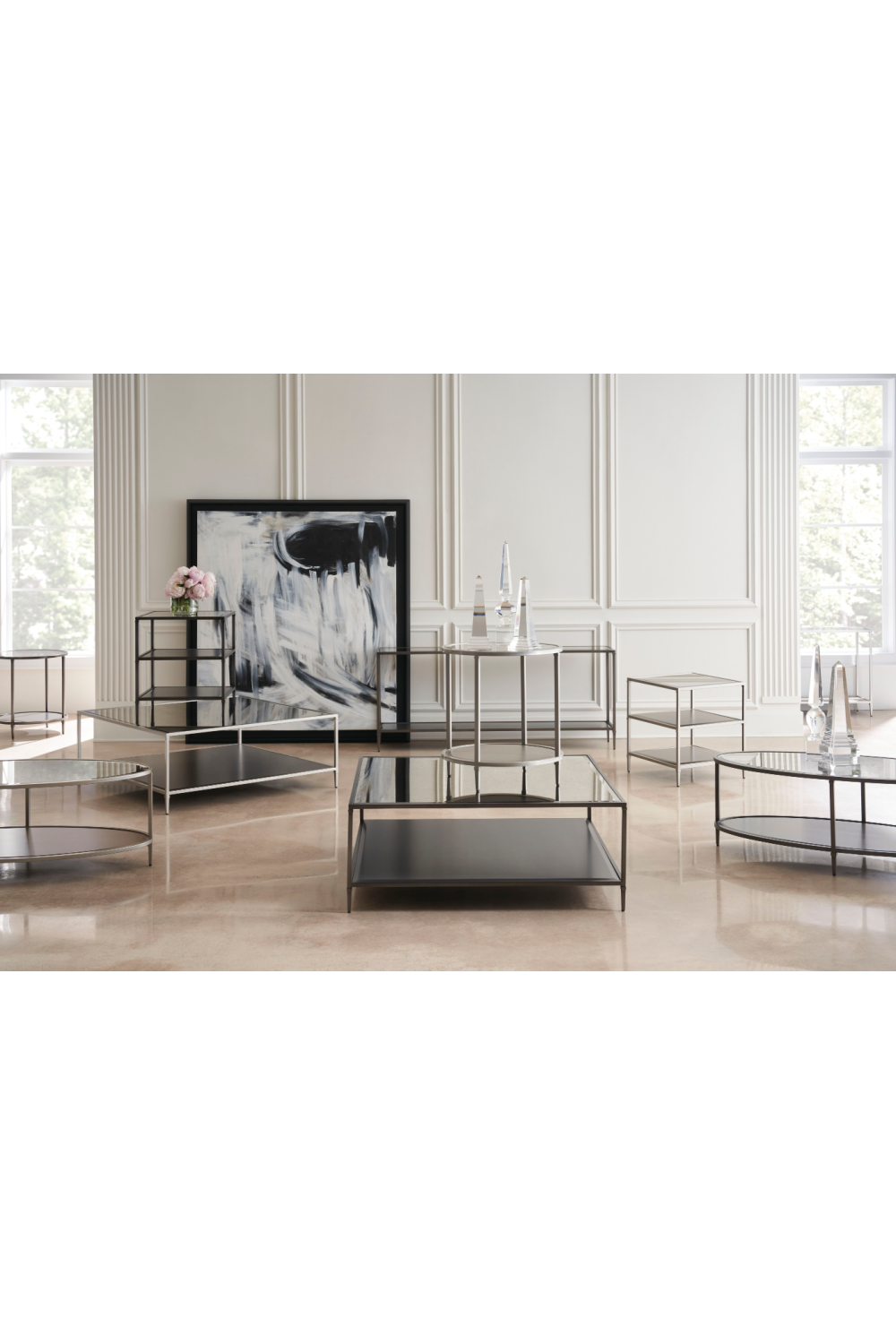 Mirrored Top Console Table | Caracole Smoulder | oroa.com