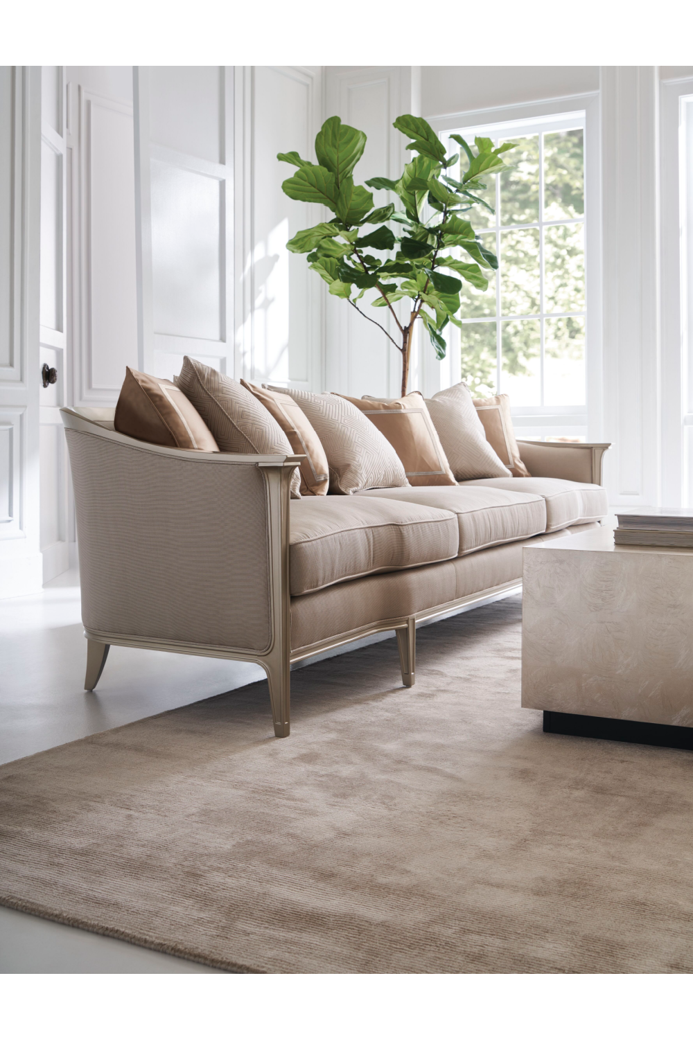 Rectangular Taupe Coffee Table | Caracole Cocktail Couture | Oroa.com
