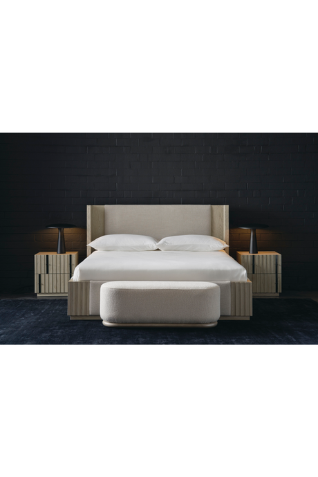   Taupe Linen Bed | Oroa.com