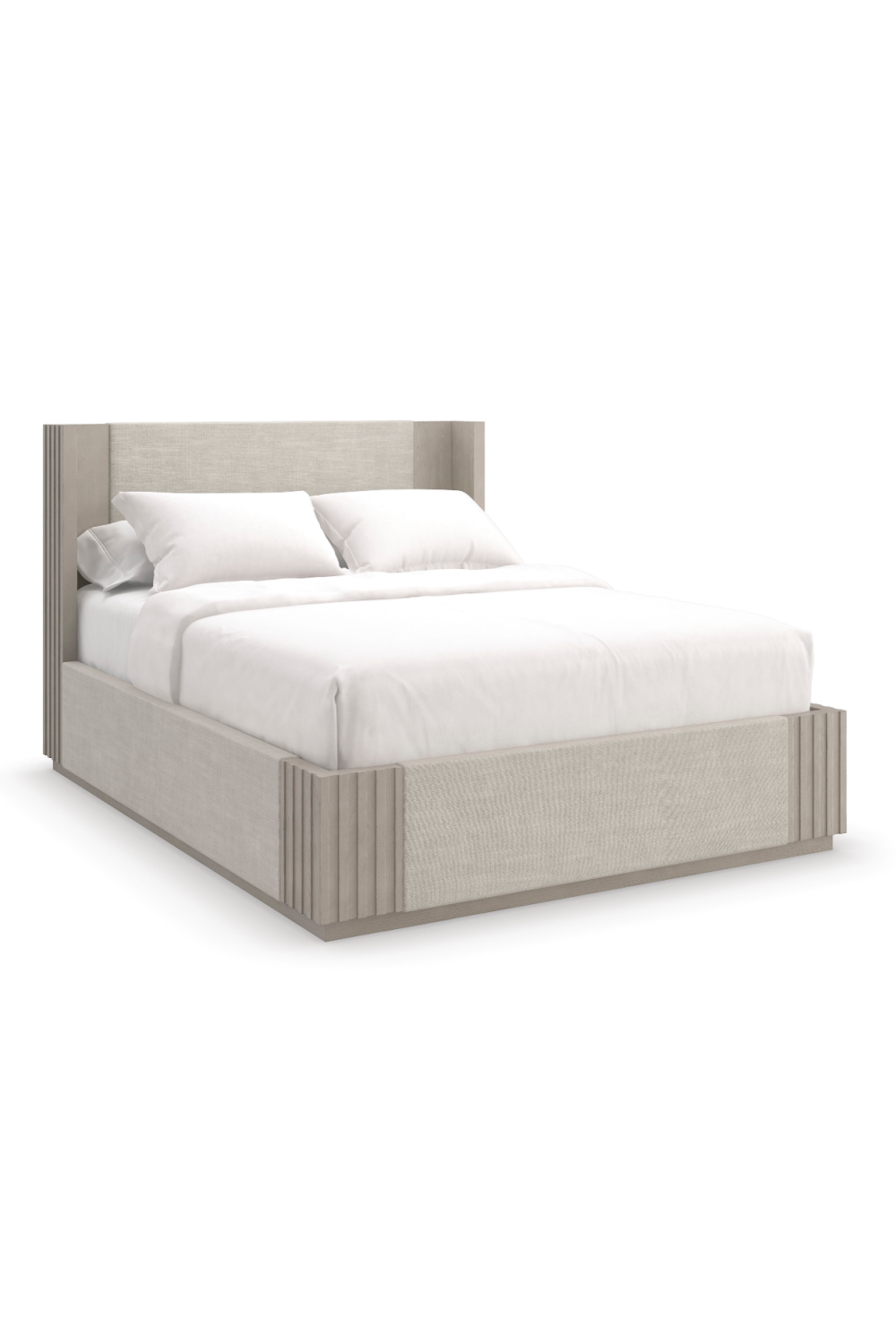 Taupe Linen Bed | Caracole Azure | Oroa.com