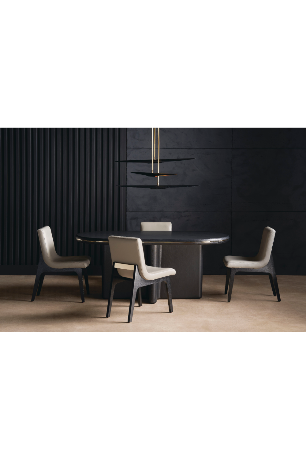 Oval Black Dining Table | Caracole Monty | Oroa.com