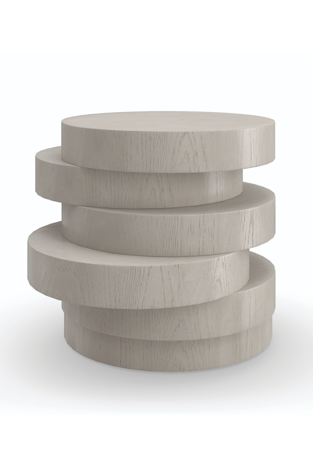 Stacked Oak Discs Side Table | Caracole Rona | Oroa.com