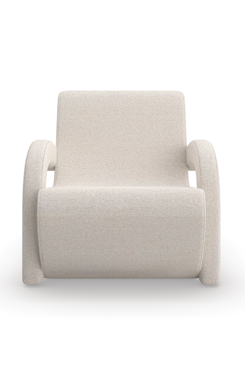 White Bouclé Accent Chair | Caracole Leo | Oroa.com