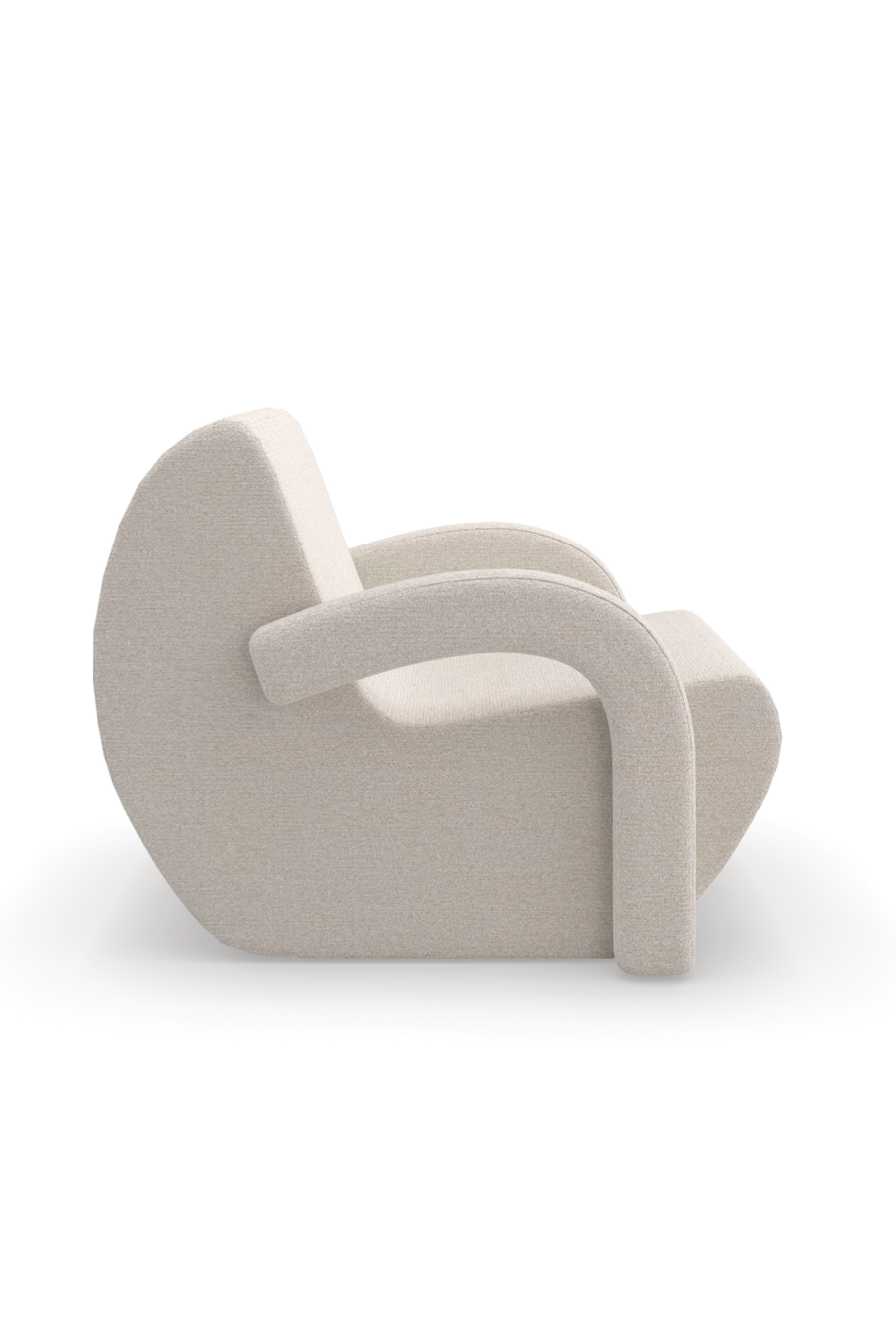 White Bouclé Accent Chair | Caracole Leo | Oroa.com