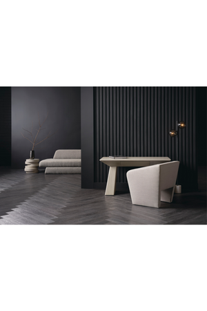 Gray Linen Occasional Chair | Caracole Flyn | Oroa.com