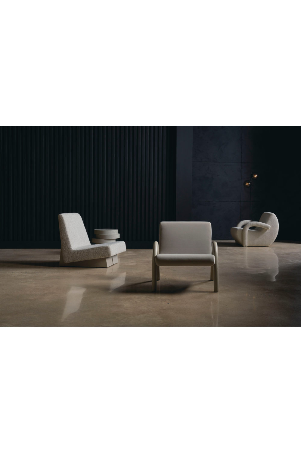 Gray Bouclé Modern Accent Chair | Caracole Indi | Oroa.com