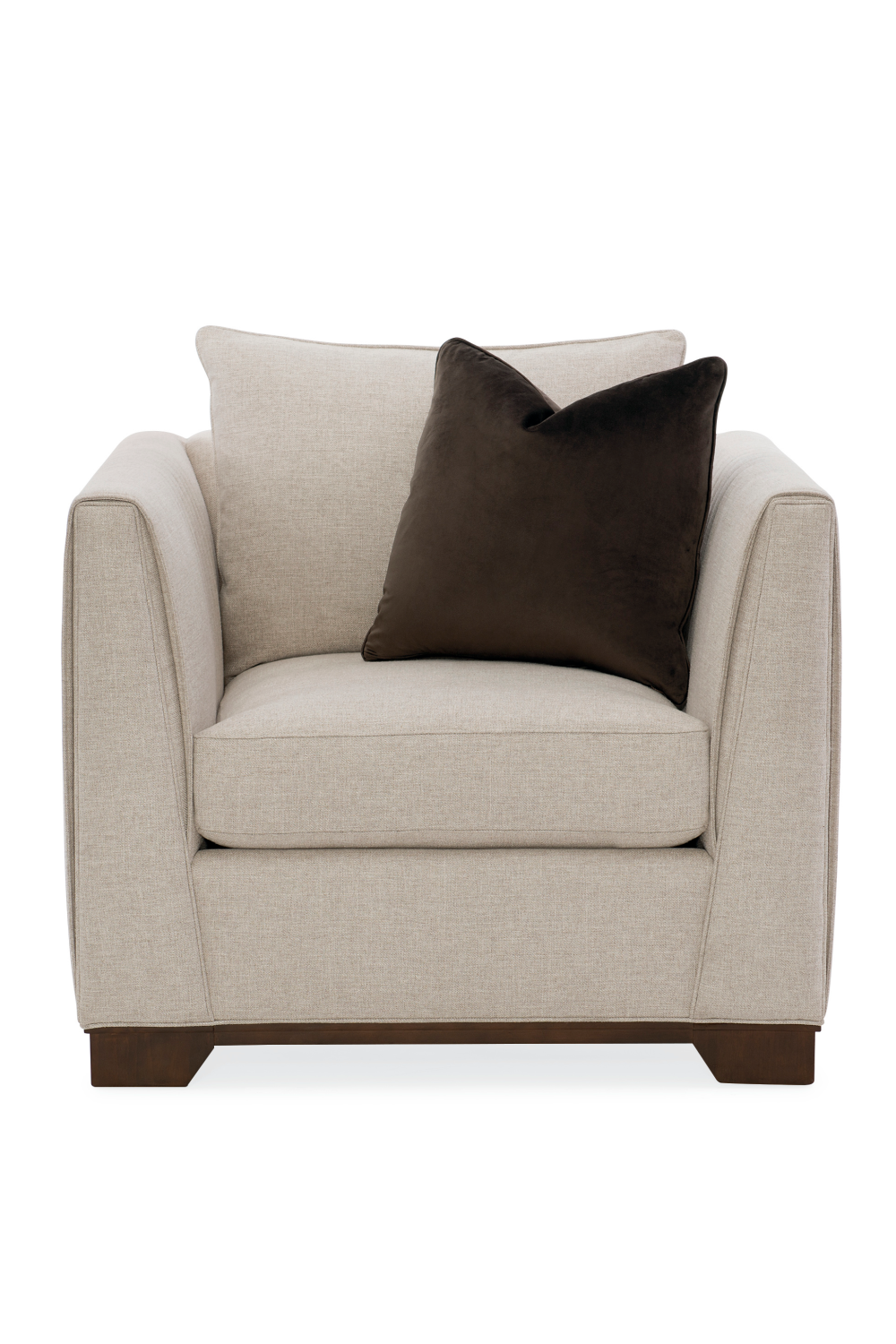 Taupe Linen Lounge Chair | Caracole Moderne | Oroa.com