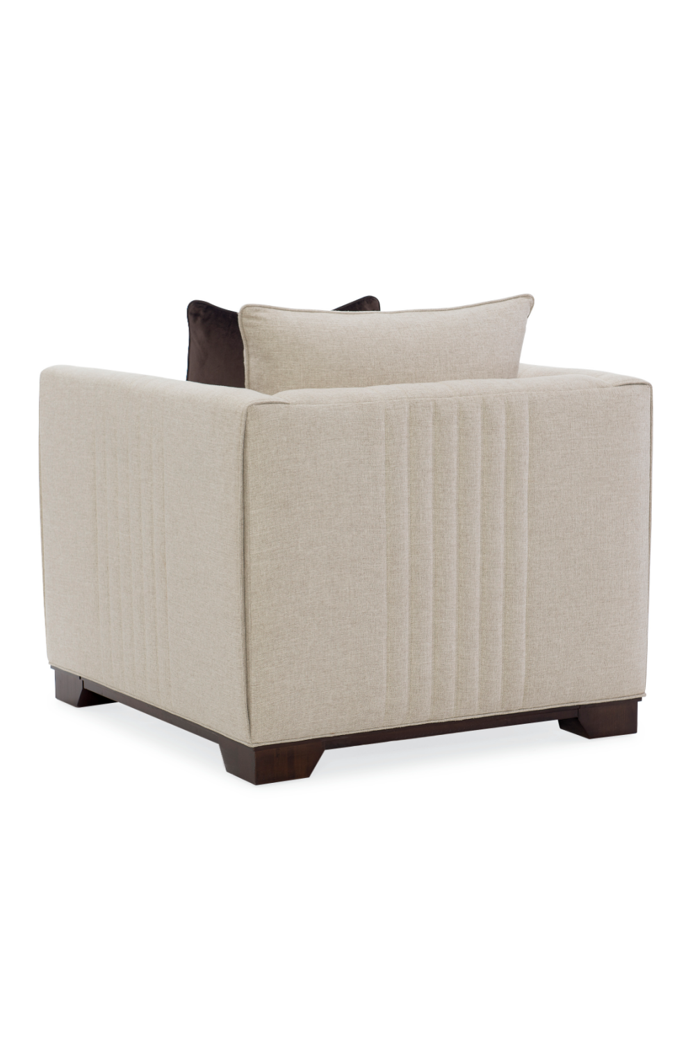 Taupe Linen Lounge Chair | Caracole Moderne | Oroa.com