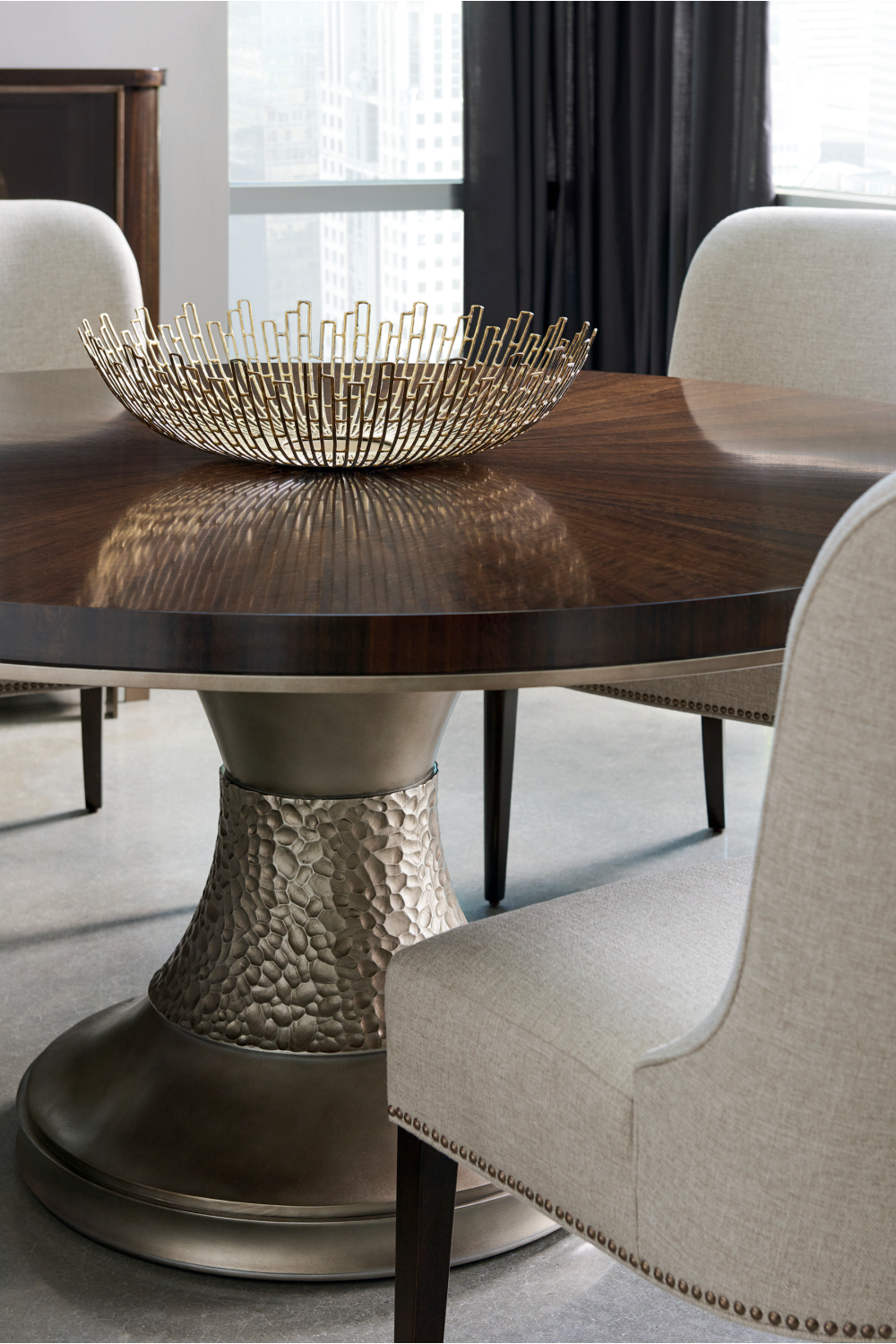 Round Wooden Dining Table | Caracole Moderne | Oroa.com