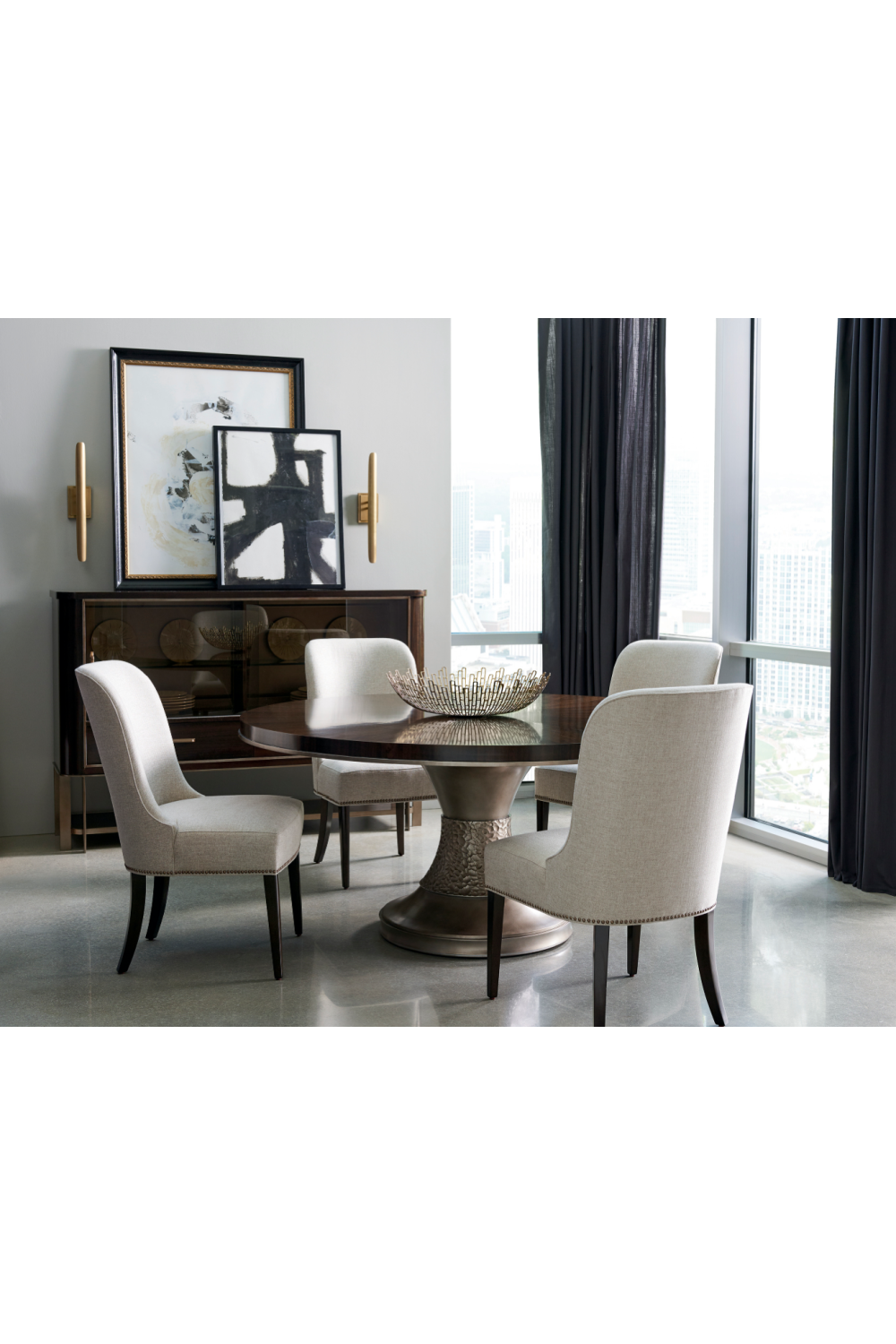 Cream Upholstered Side Chairs (2) | Caracole Streamline | Oroa.com