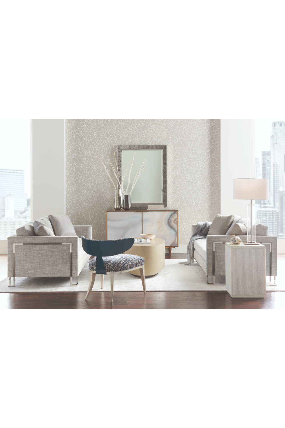 Crescent Back Accent Chair | Caracole Half Moon | Oroa.com