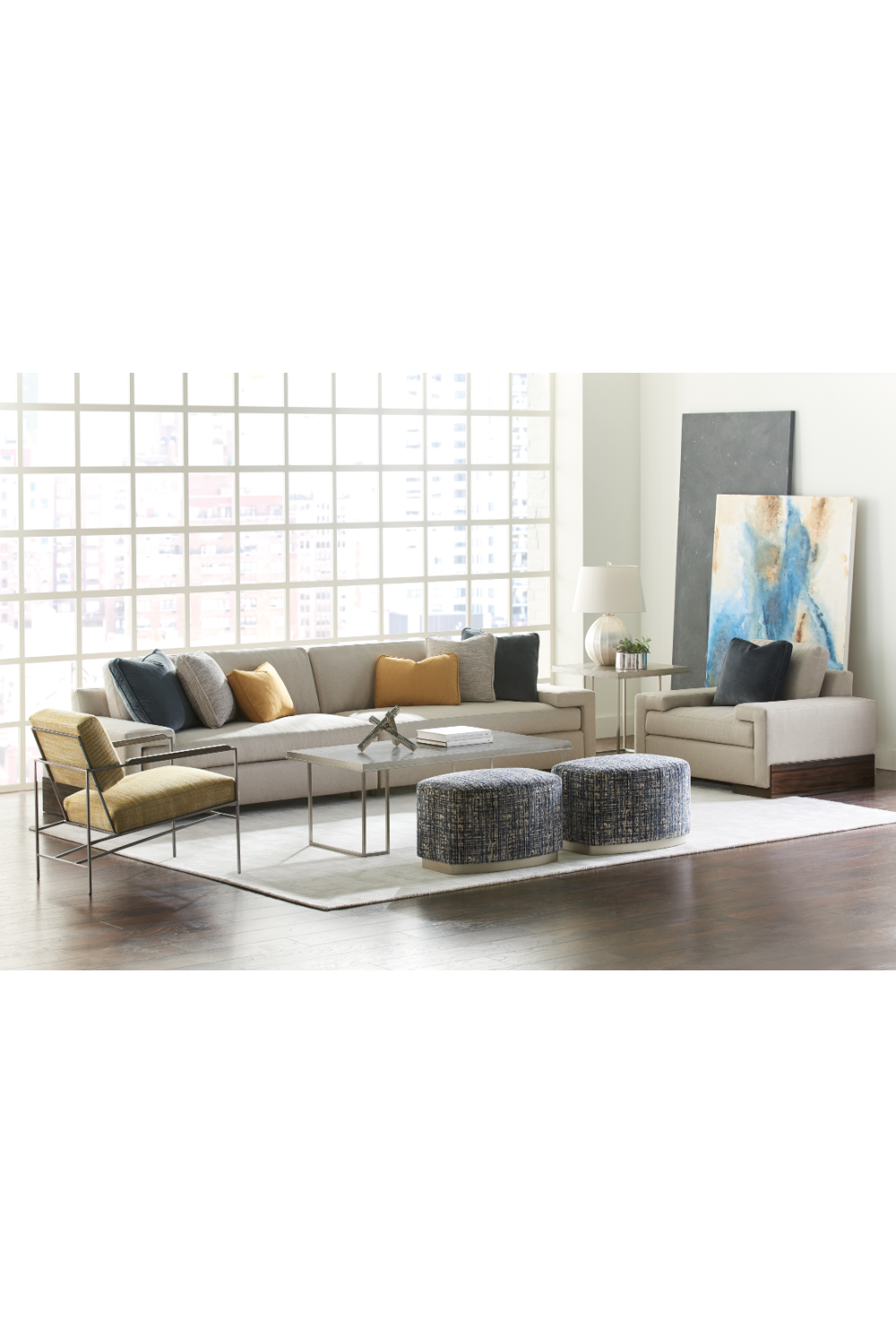 Neutral-Toned Sectional Sofa | Caracole I'm Shelf-Ish | oroa.com