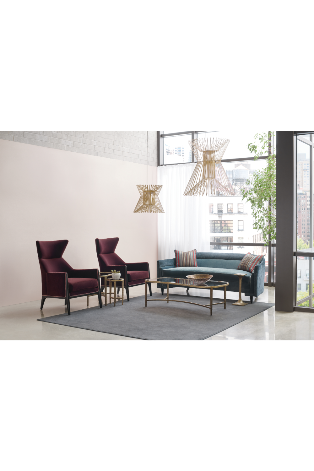 Plum Velvet Occasional Chair | Caracole Boundless | Oroa.com