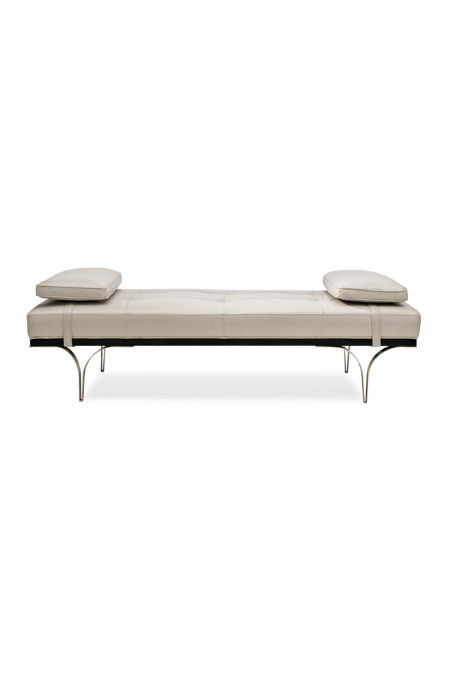 Taupe Leather Daybed | Caracole Head To Head | Oroa.com
