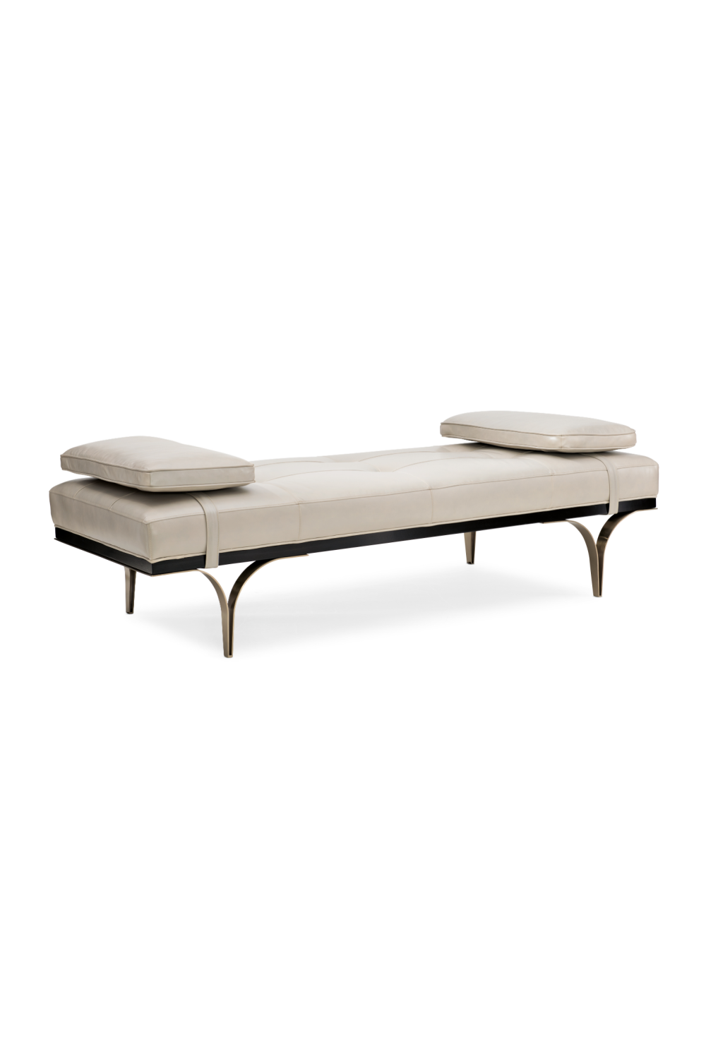 Taupe Leather Daybed | Caracole Head To Head | Oroa.com