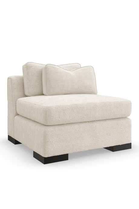 Cream Modern Armless Chair | Caracole Edge | Oroa.com