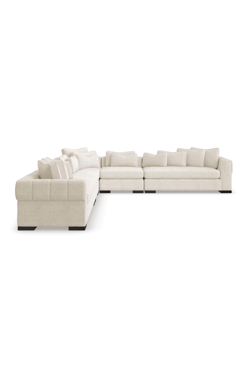 Cream Modern Armless Chair | Caracole Edge | Oroa.com