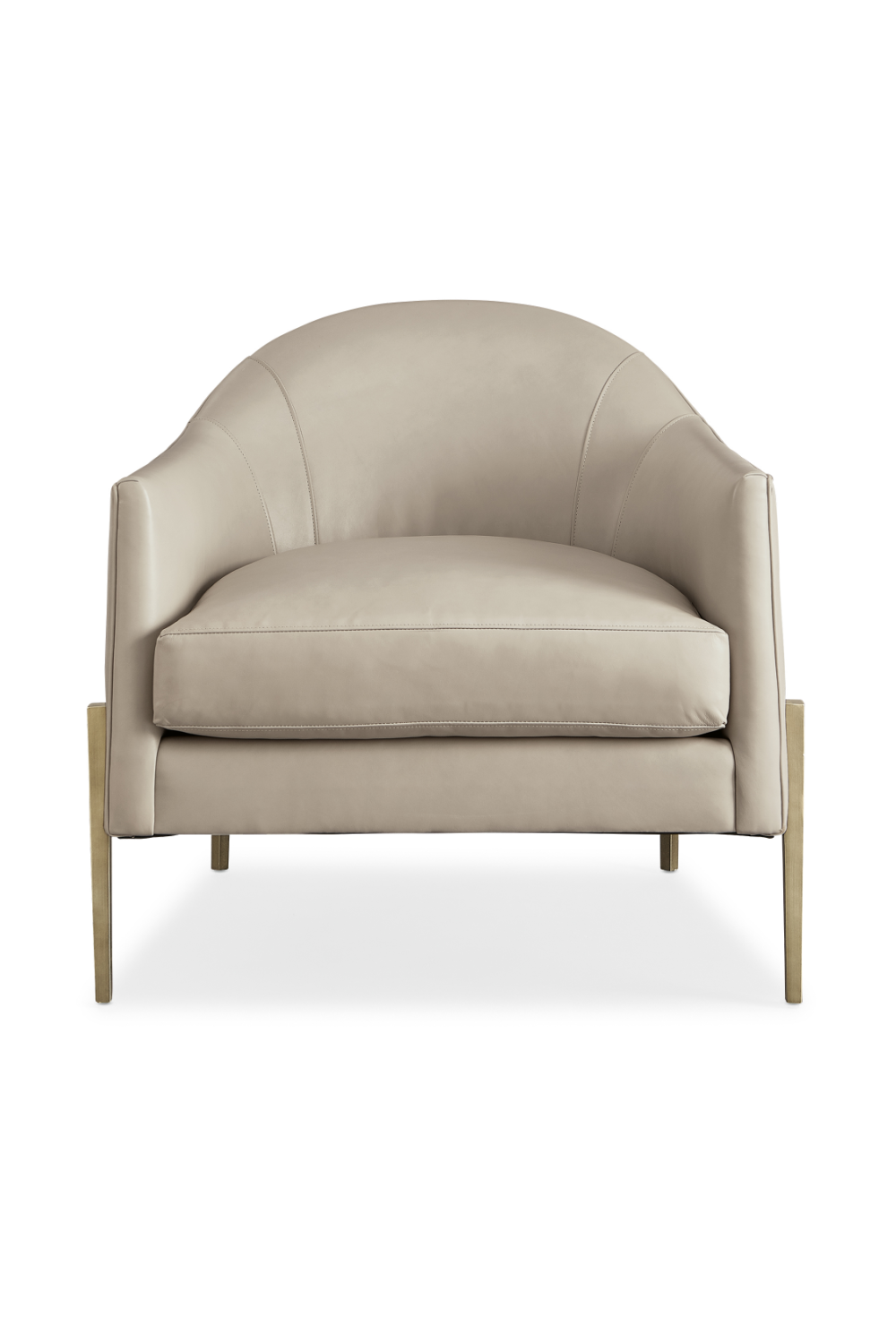 Taupe Leather Lounge Chair | Caracole Rebound | Oroa.com