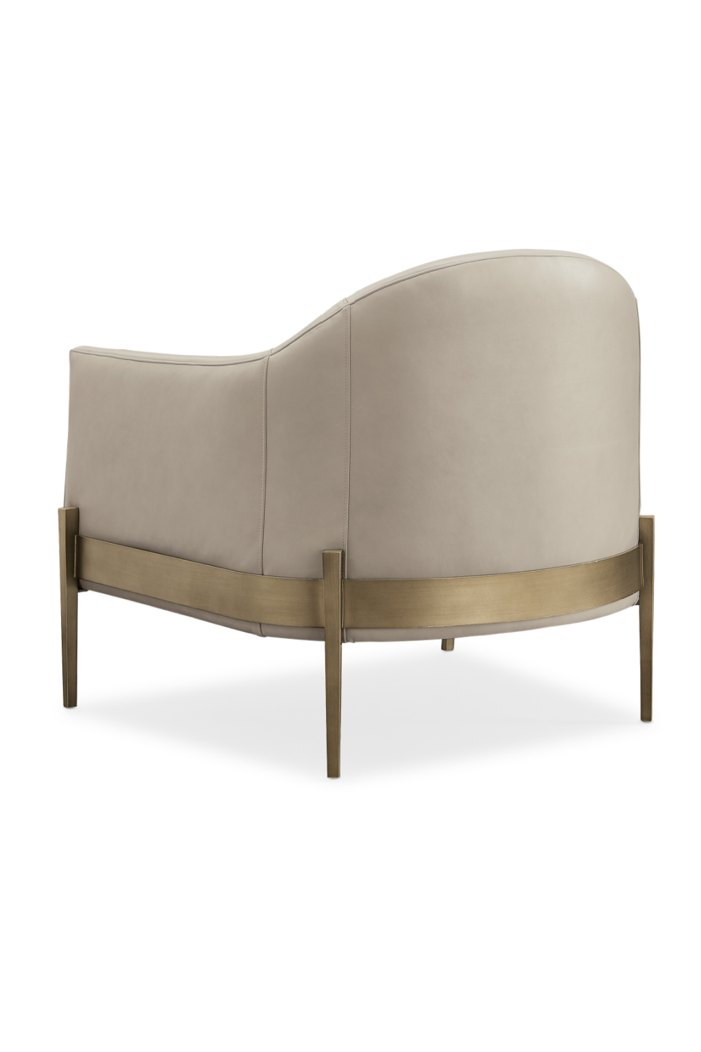 Taupe Leather Lounge Chair | Caracole Rebound | Oroa.com