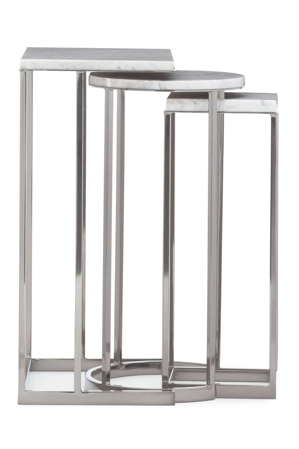 Plated Nickel Nesting End Table (3) | Caracole Exposition | Oroa.com