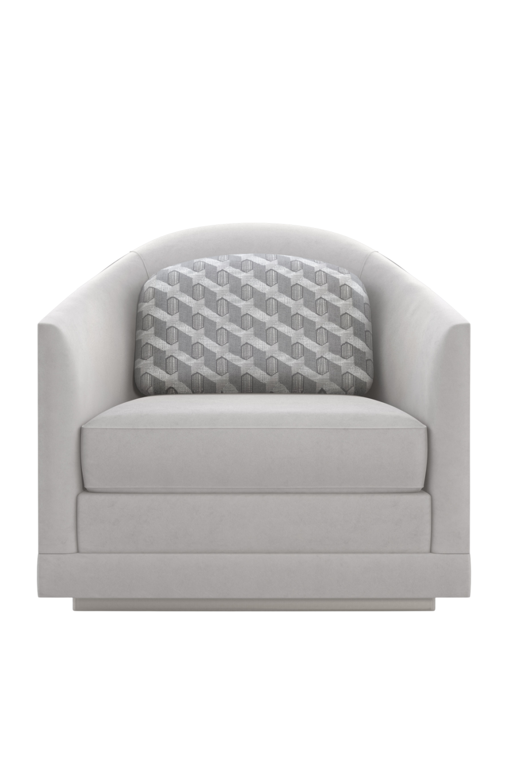 Curved Velvet Lounge Chair | Caracole Da Vita | Oroa.com