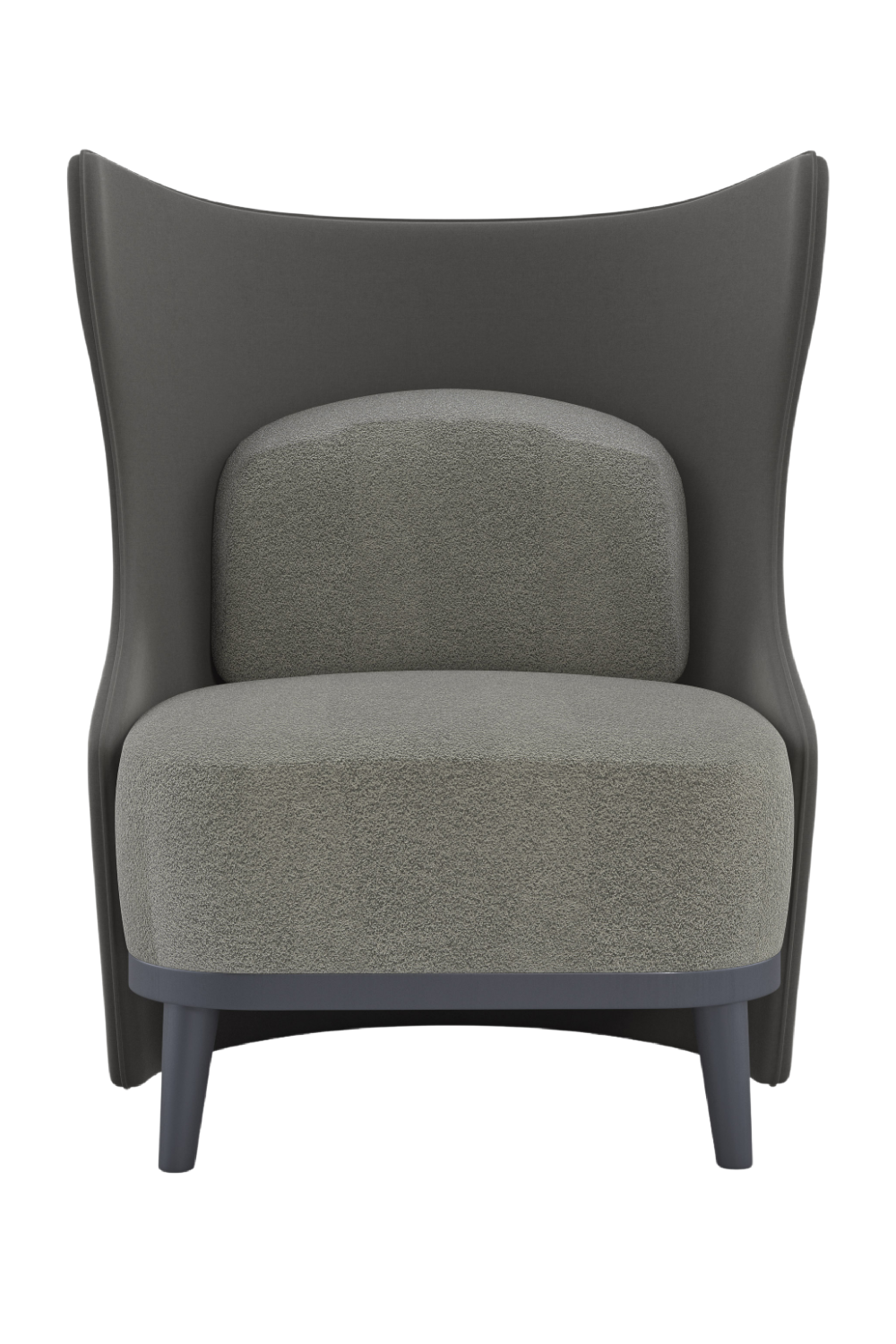 Gray Suede Wingback Chair | Caracole La Moda | Oroa.com