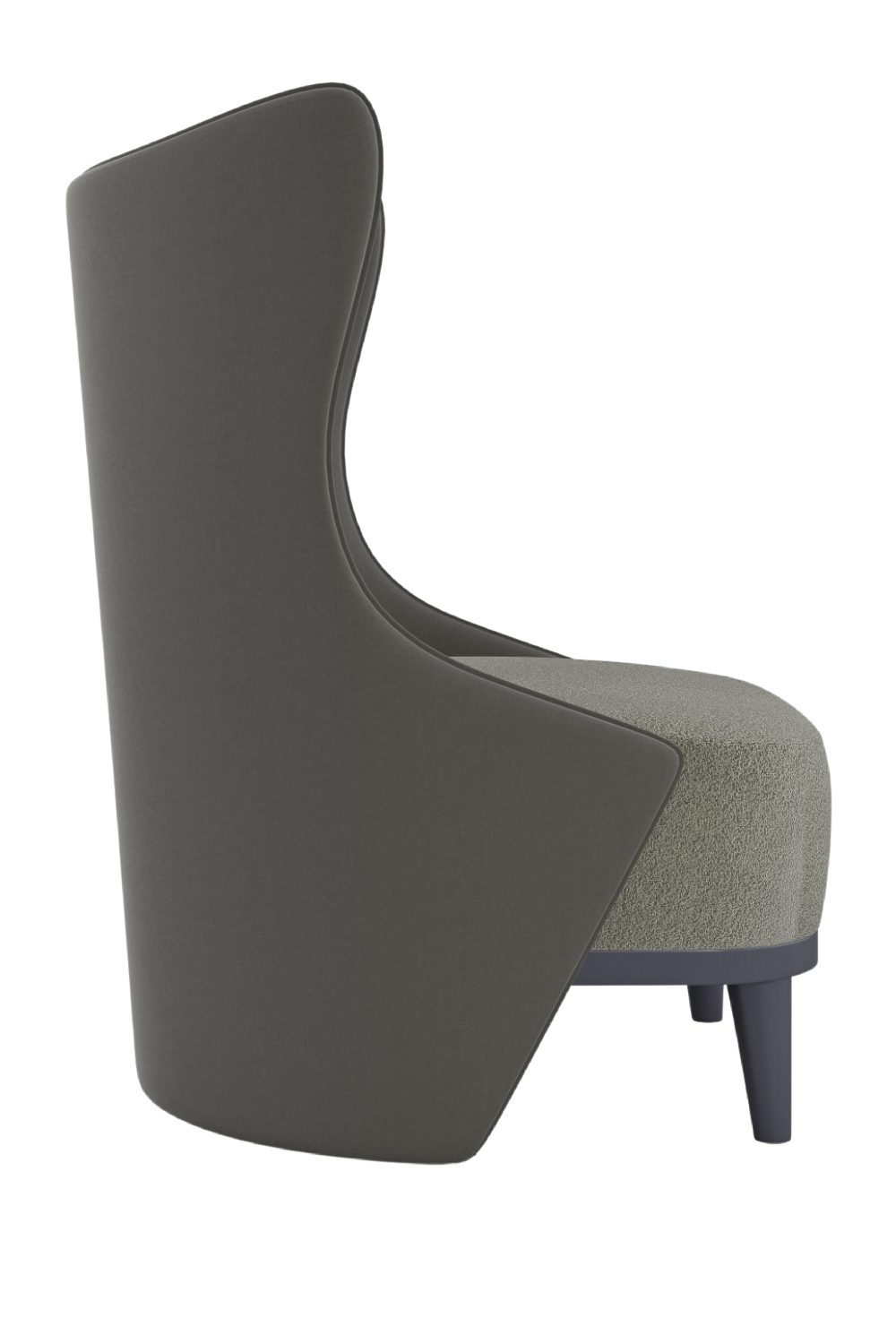 Gray Suede Wingback Chair | Caracole La Moda | Oroa.com