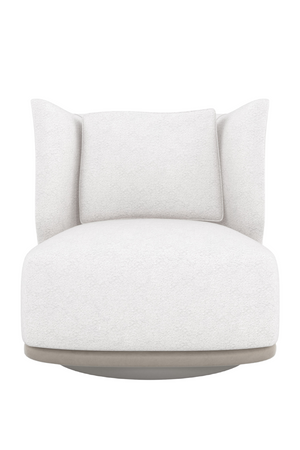 White Bouclé Swivel Chair | Caracole Seville | Oroa.com