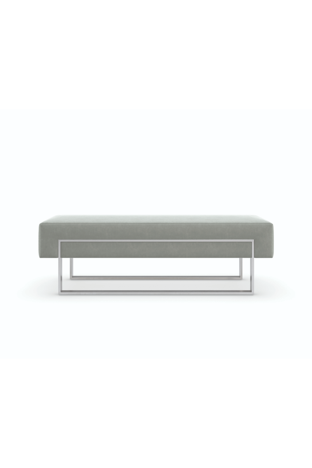 Gray Velvet Modern Bench | Caracole La Moda | Oroa.com