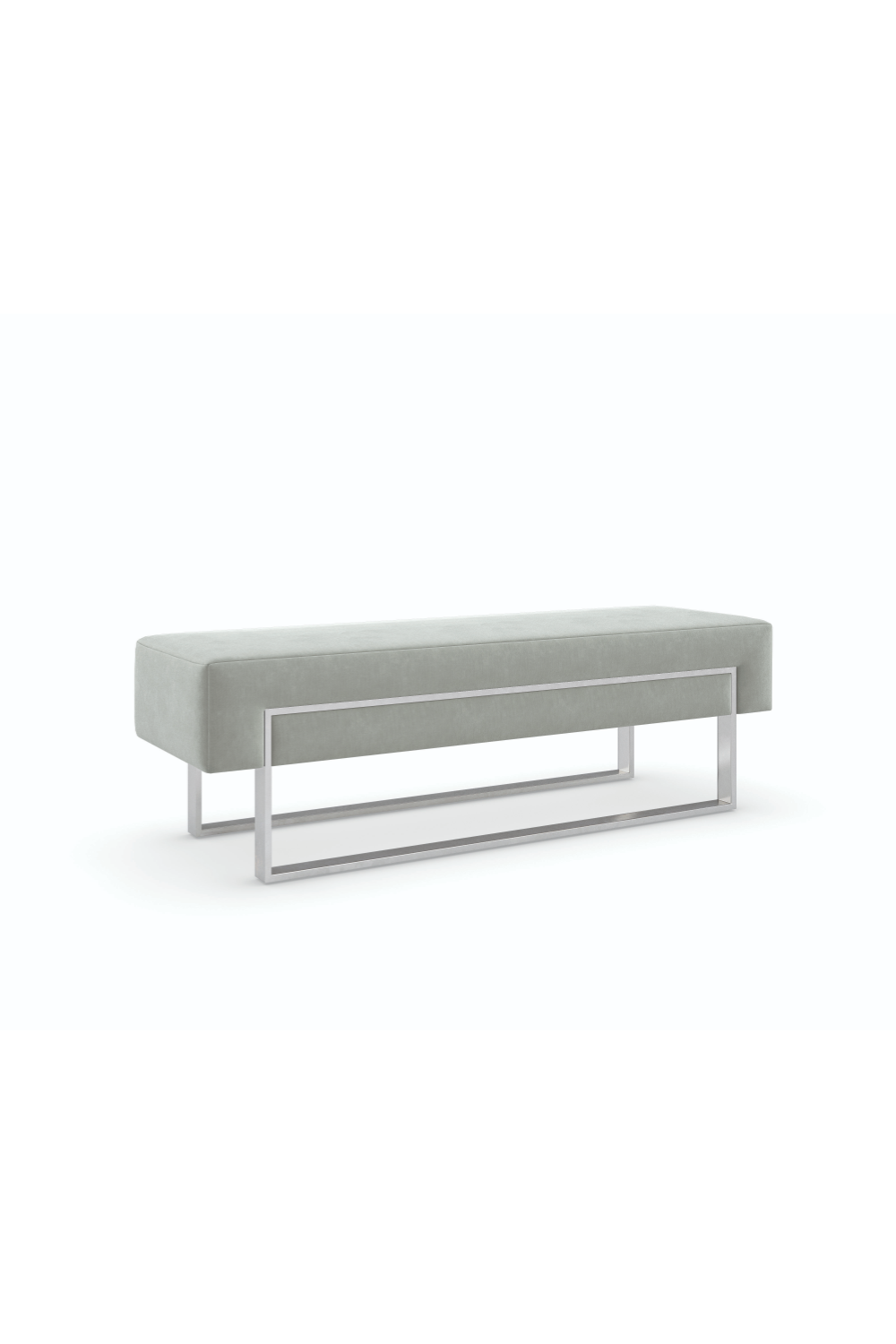 Gray Velvet Modern Bench | Caracole La Moda | Oroa.com