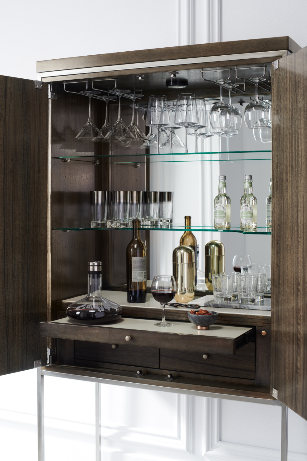 Metal Framed Modern Bar Cabinet | Caracole La Moda | Oroa.com