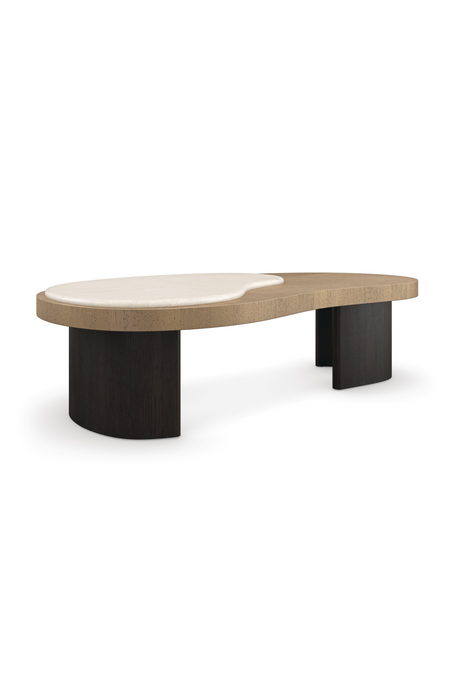 Cream Travertine Coffee Table | Caracole Contrast | Oroa.com
