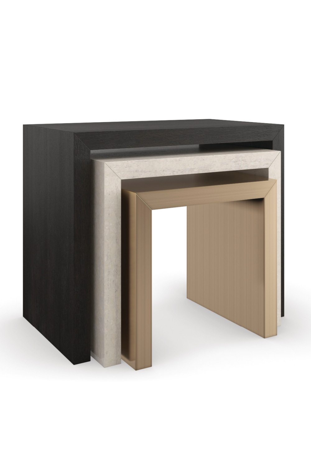 Modern Minimalist Nesting Tables (3) | Caracole Contrast | Oroa.com