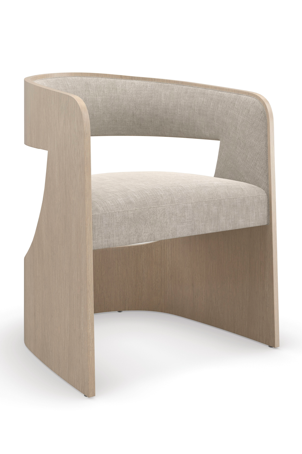 Curved Oak Accent Chair | Caracole Balance | Oroa.com