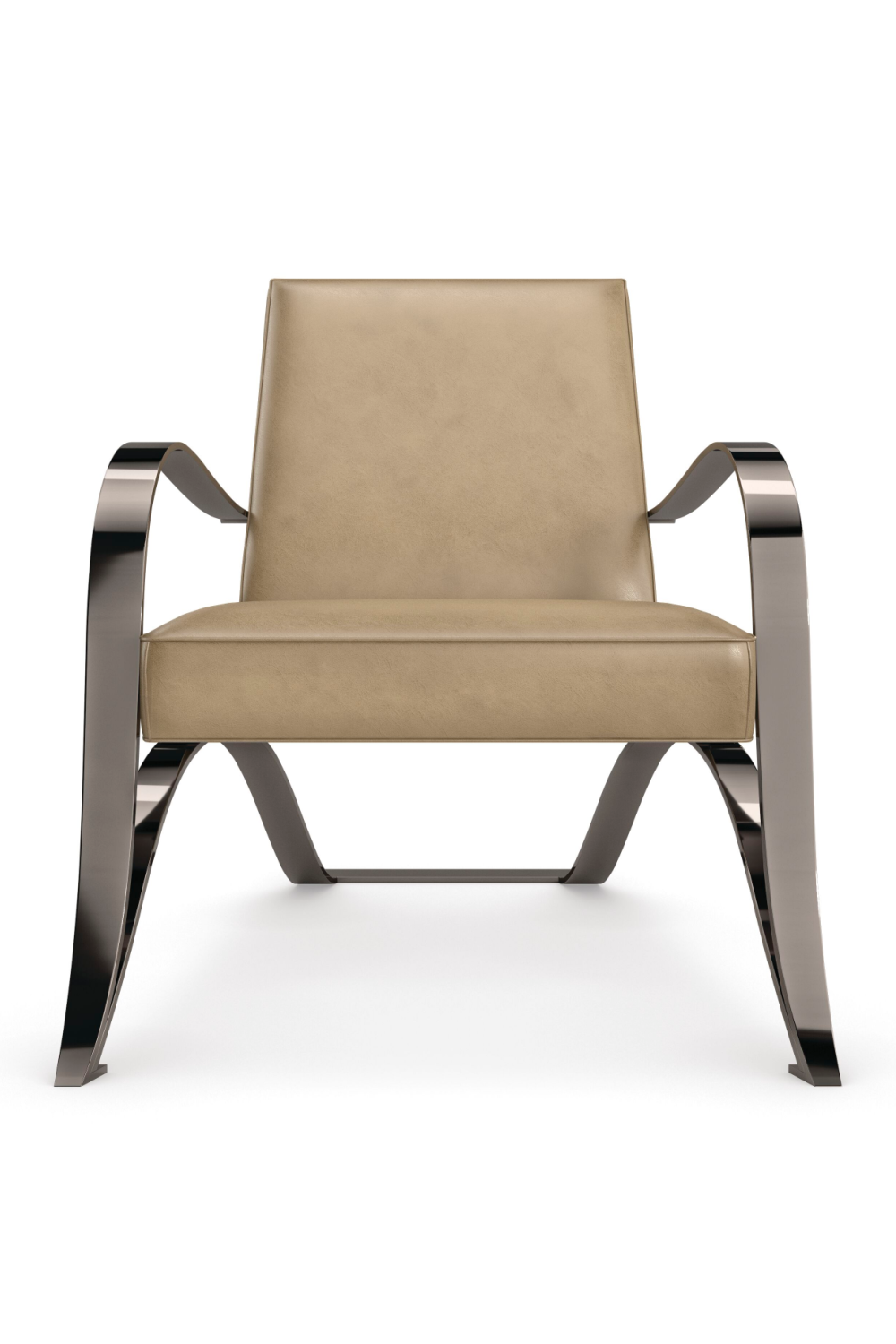 Light Brown Leather Lounge Chair | Caracole Opening Act | Oroa.com