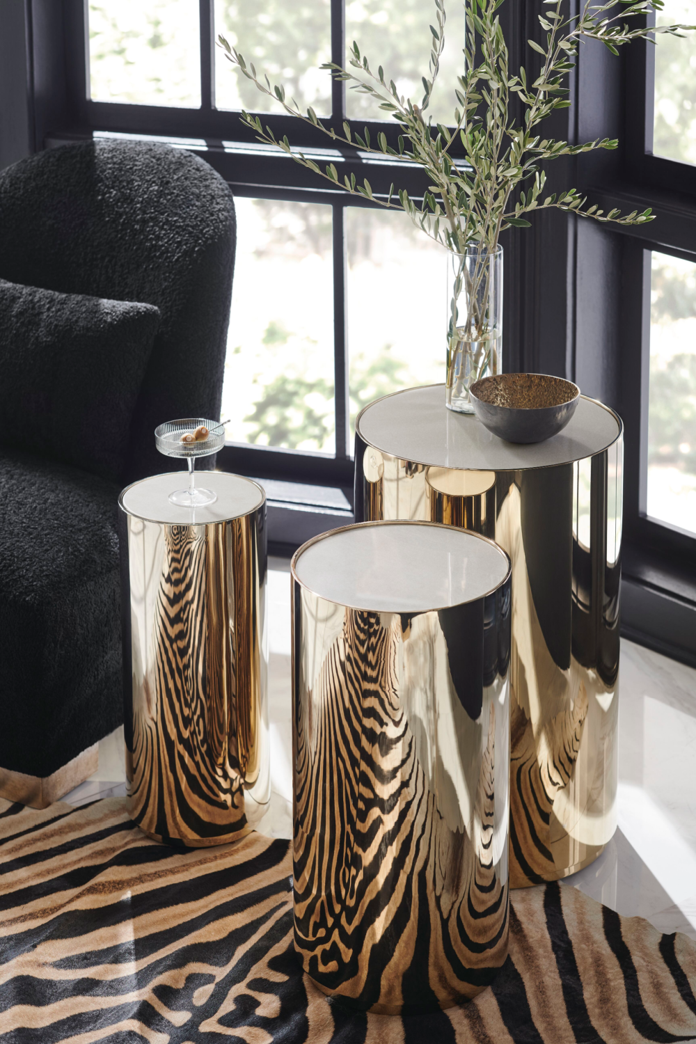 Cylindrical Accent Table | Caracole Round About | Oroa.com