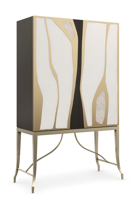 Metallic Modern Bar Cabinet | Caracole Uptown | Oroa.com