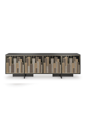 Geometric Patterned Media Cabinet | Caracole Midtown | Oroa.com