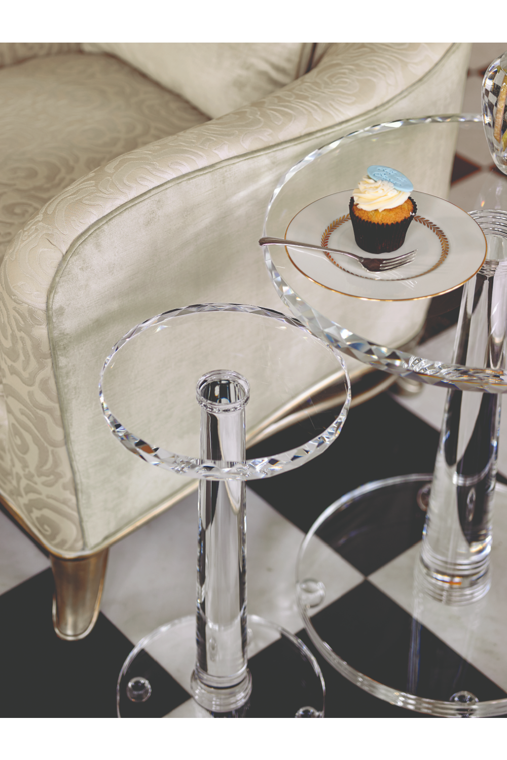 Glass Pedestal Side Table | Caracole The Drink | Oroa.com