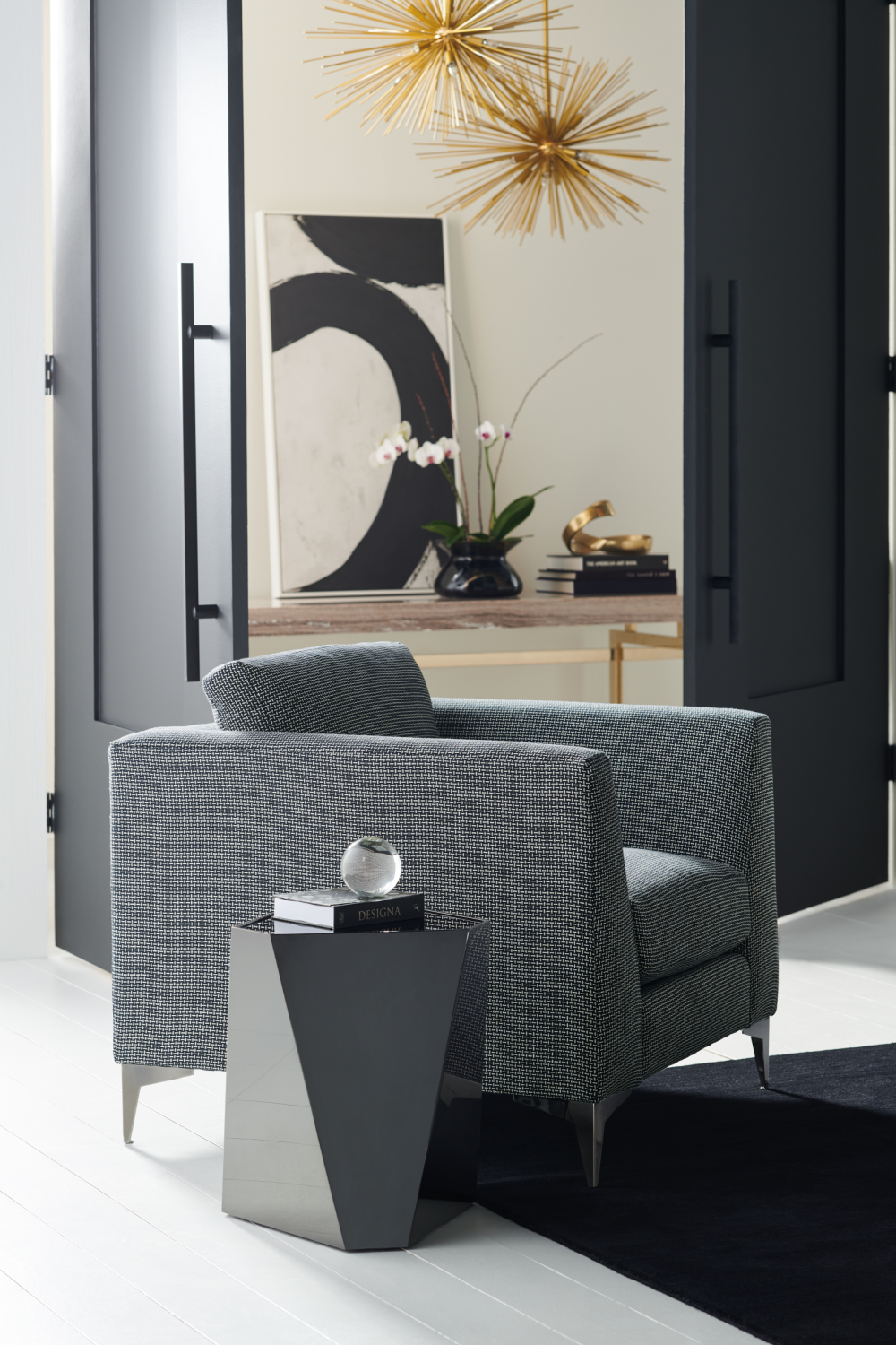 Faceted Metal Side Table | Caracole The Contempo Side | Oroa.com