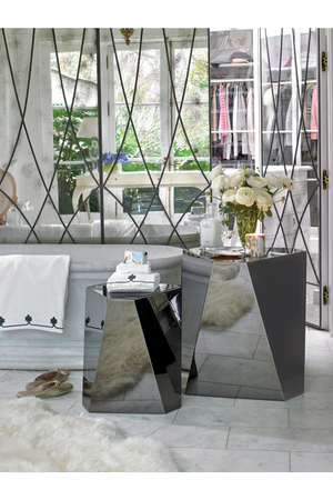 Faceted Metal Side Table | Caracole The Contempo Side | Oroa.com