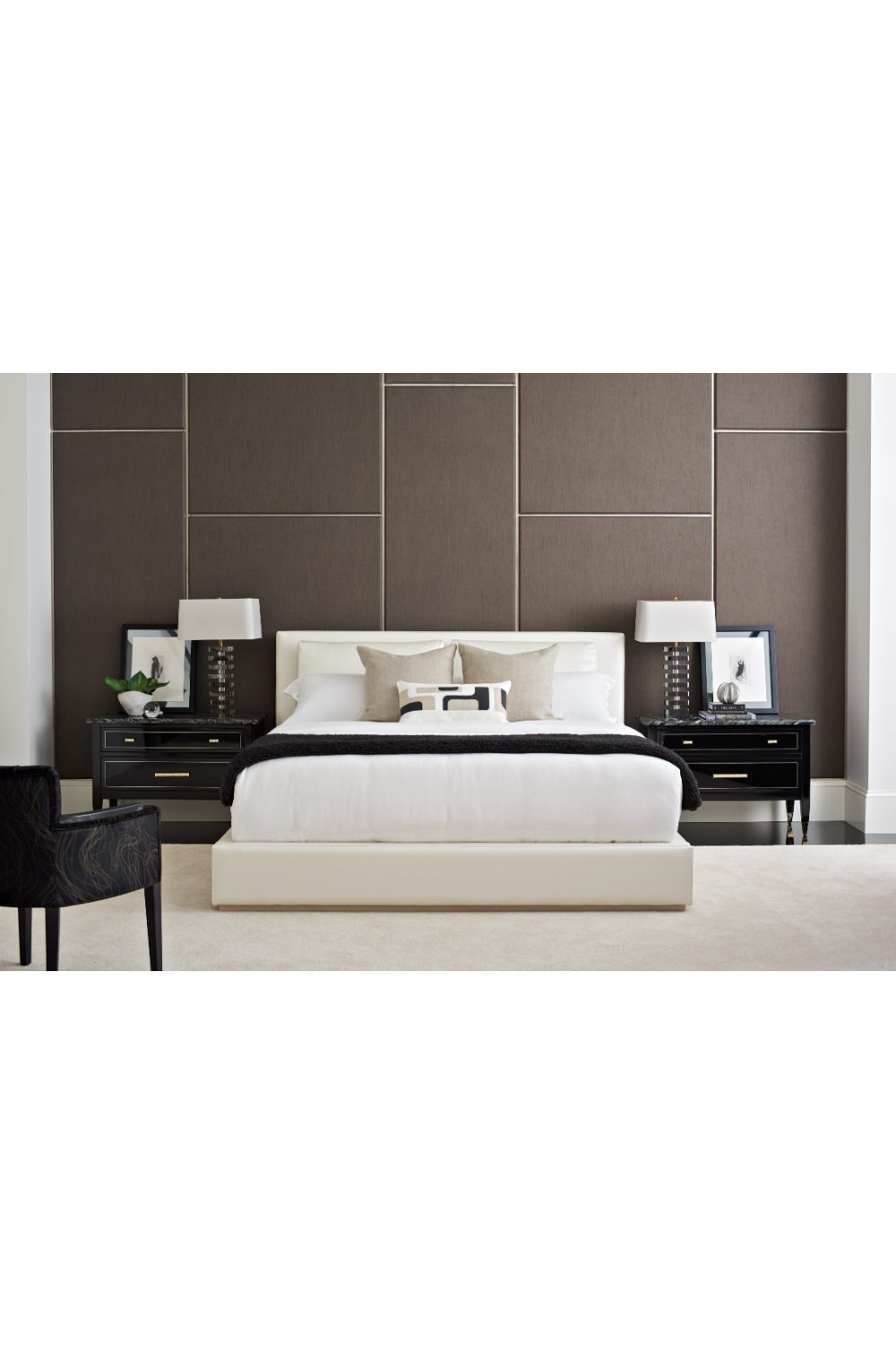 White Modern King Bed | Caracole The Boutique | Oroa.com
