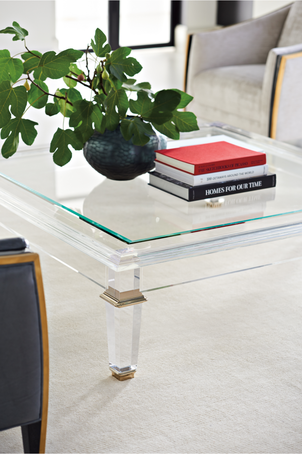 Modern Clear Cocktail Table | Caracole Pierre | Oroa.com