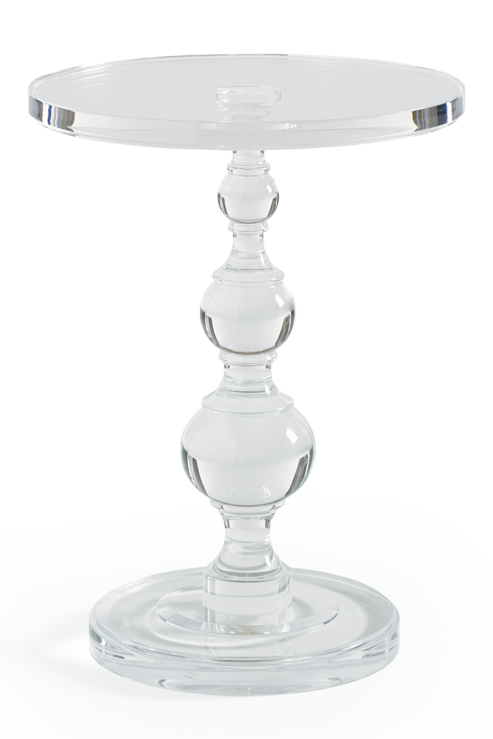 Acrylic Sculpted Side Table | Caracole All Clear | Oroa.com