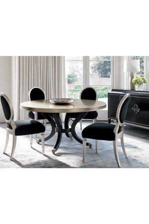 Black Velvet Dining Chairs (2) | Caracole Chit-Chat | Oroa.com