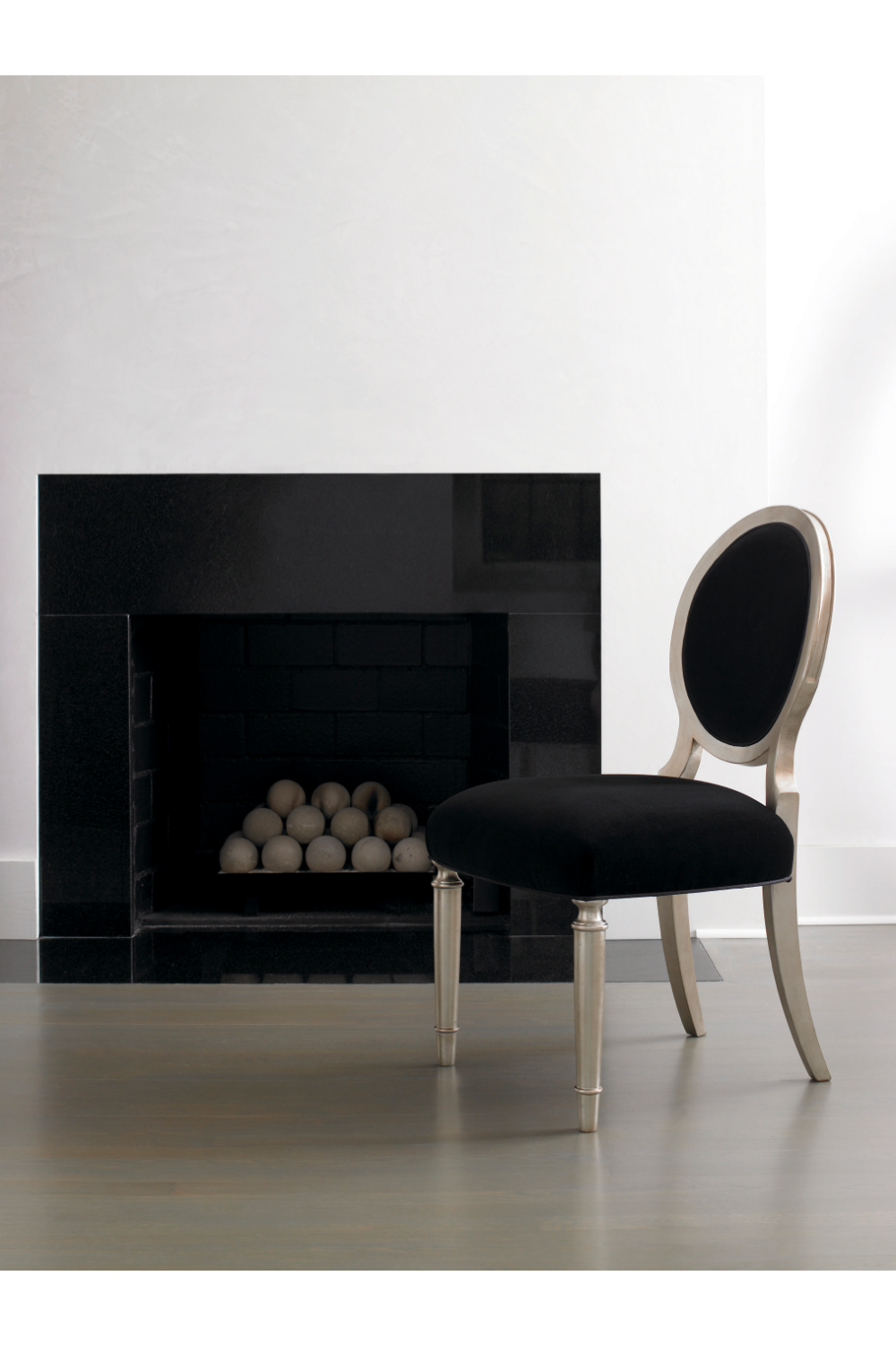 Black Velvet Dining Chairs (2) | Caracole Chit-Chat | Oroa.com