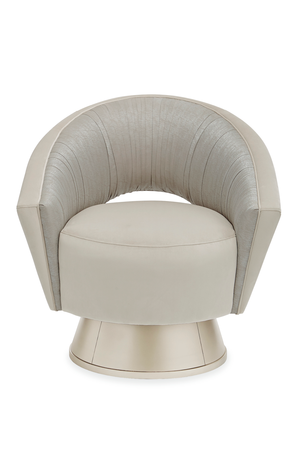 Velvet Modern Swivel Chair | Caracole A Com-Pleat Turn Around | Oroa.com