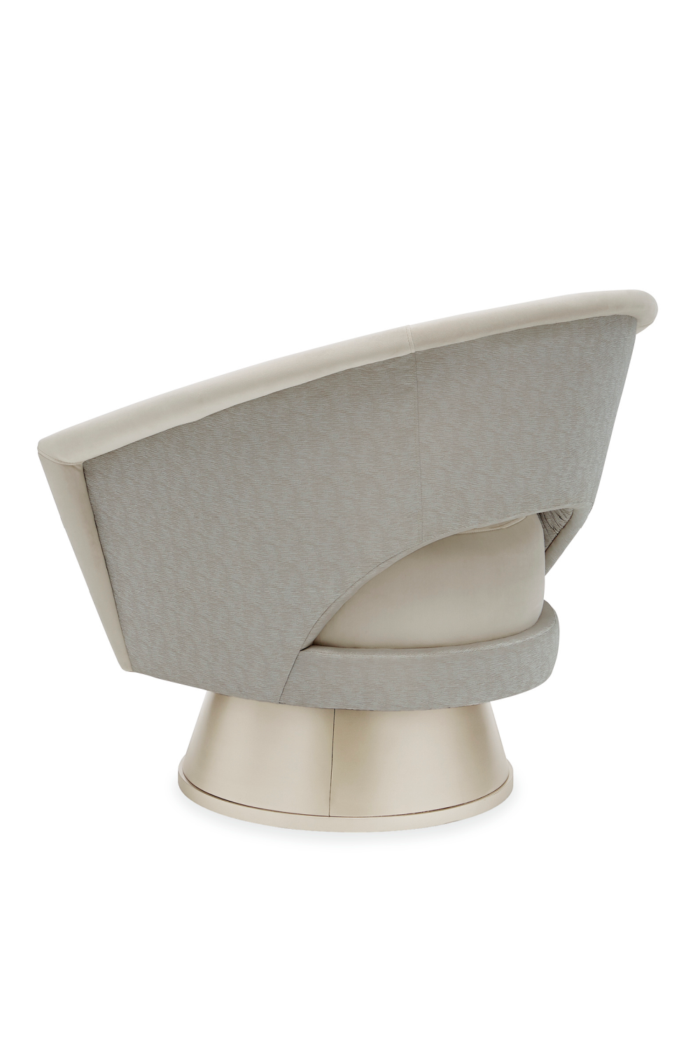 Velvet Modern Swivel Chair | Caracole A Com-Pleat Turn Around | Oroa.com