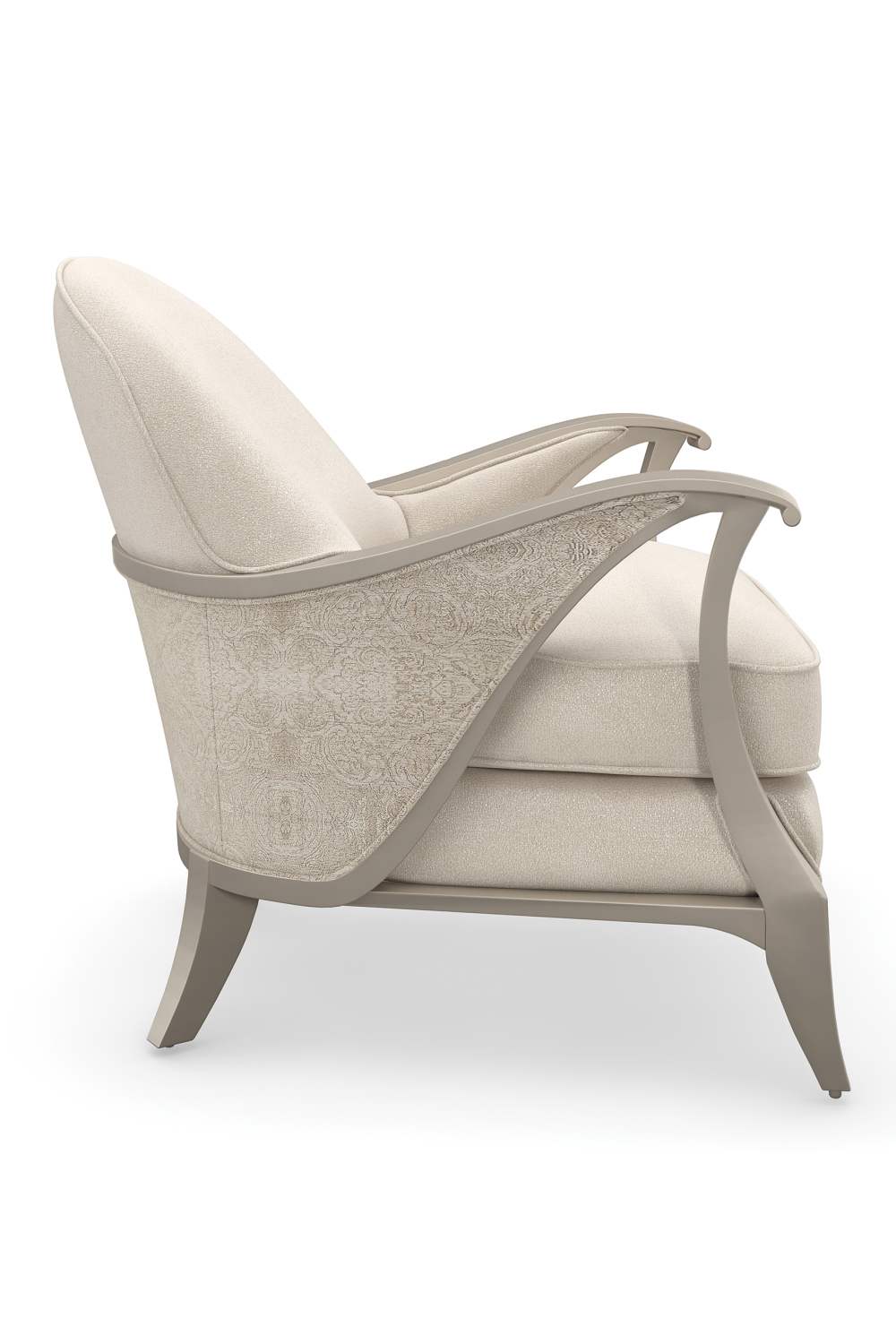 Beige Contemporary Lounge Chair | Caracole Curtsy | Oroa.com